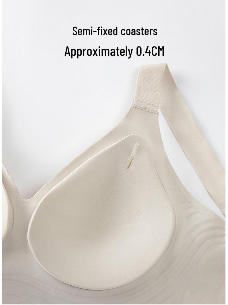 Seamless V-Neck Minimizer Bra: Wide-Strap, Plus-Size, Jelly EF Cup