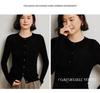 Women's Cashmere Wool Blend Beaded Cardigan - 2024 Autumn/Winter Collection