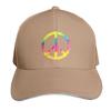 TieDye Peace Sign Hippie Bohemian Festival Symbol Baseball Cap Fishing Hat Big Size Hat Sailor Cap for Unisex Hats Unisex Womens