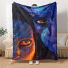 1Pc Fiery Demon Artwork Blanket For Couch Bed Plush Cozy Fuzzy Blanket Super Soft Warm Blankets For Fall And Winter 0918289