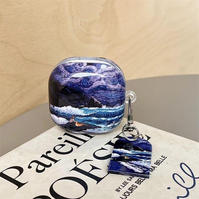 

Buds2pro Беспроводные Bluetooth Наушники Чехол Buds Fe Ударопрочный Защитный Чехол Замок Звезда Море Buds Live Корпус из Твердой Резины Литературная Пара Buds3 Samsung buds FE Xinghai + Listing