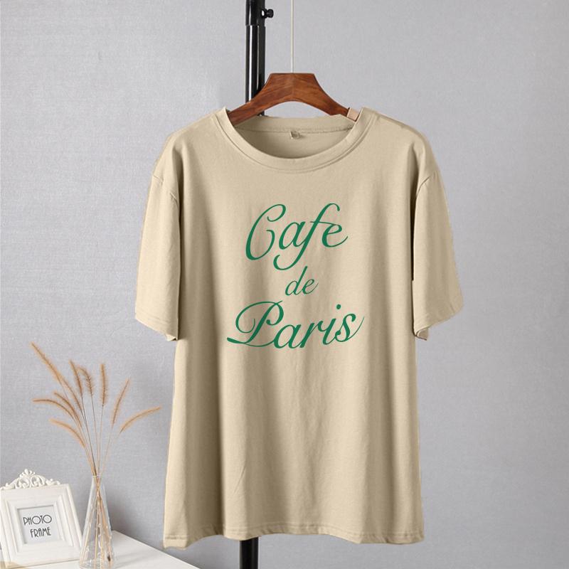 Shellsuning Mode-T-Shirts mit Buchstaben-Aufdruck für Damen, übergroß, 100 % Baumwolle, Basic-T-Shirts, Streewear-Mädchen-Top, koreanisches, schlichtes Gothic-Softtop