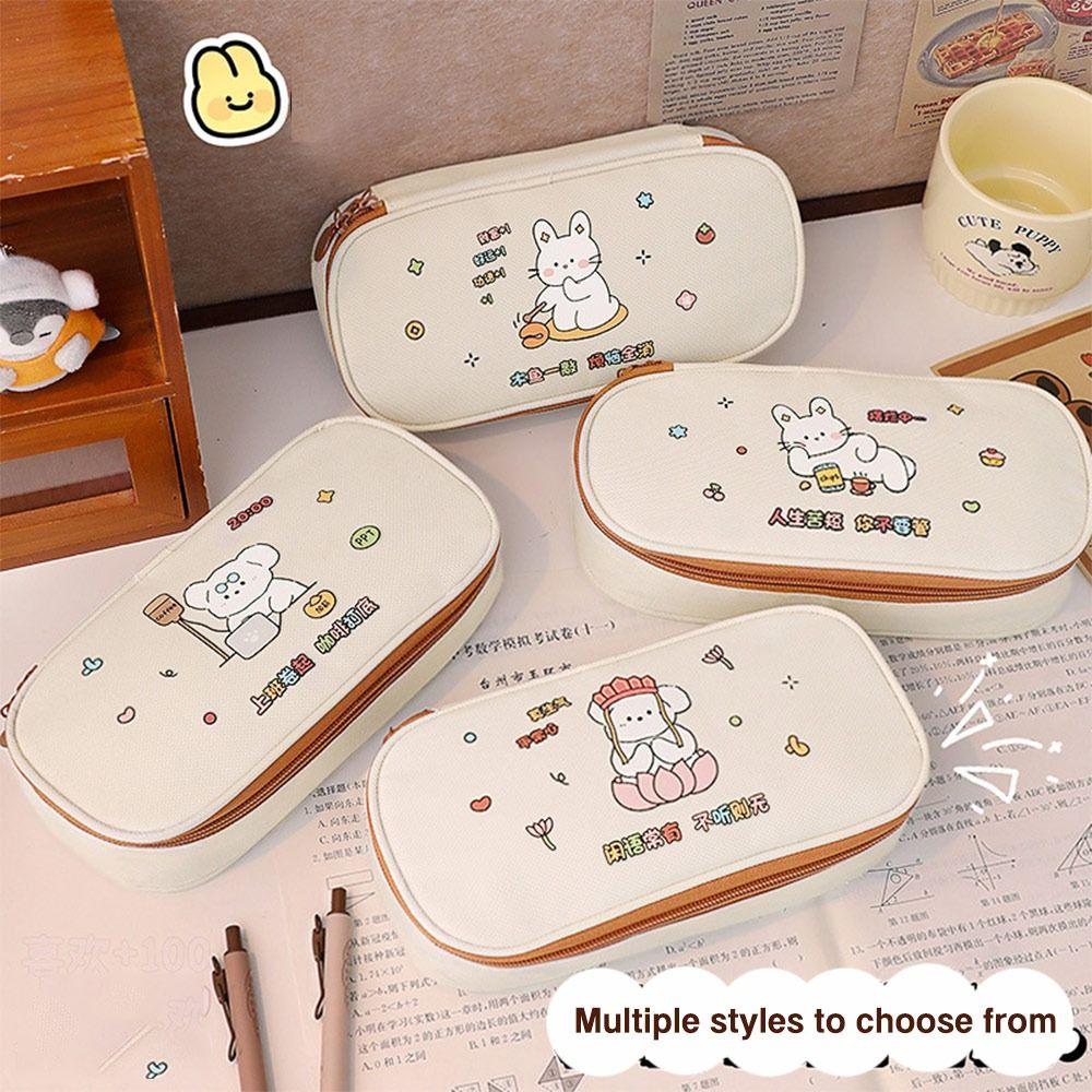 Large Capacity Pen Bag Canvas Pencil Case High Quality Pen Box  Boys/Girls