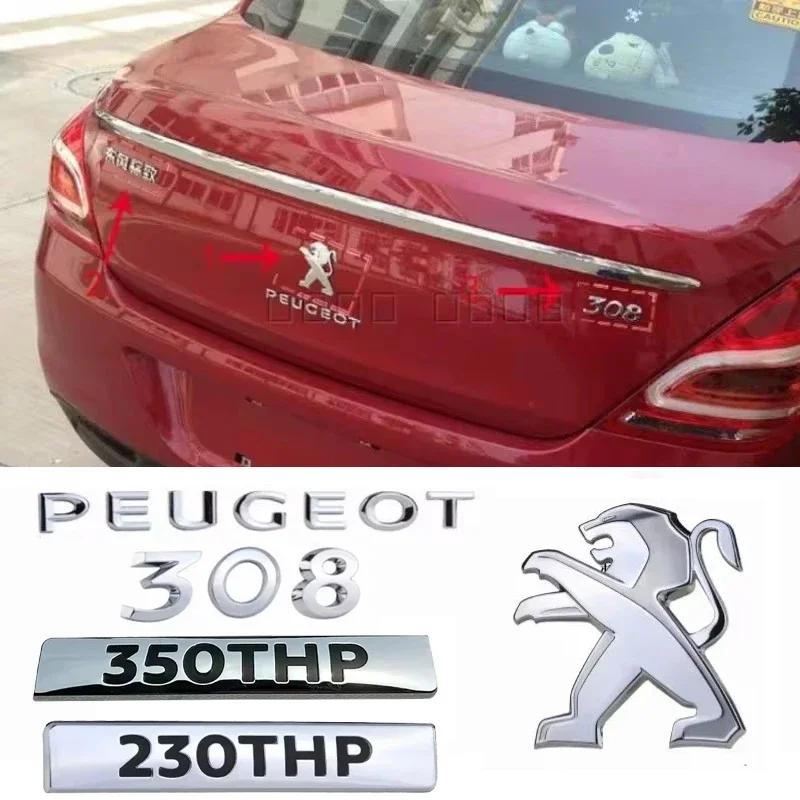Car Rear Trunk Emblem Sticker for Peugeot 108 206 207 301 306 307 408 508 2008 3008 4008 5008 Auto Tail Logo Badge Decoration