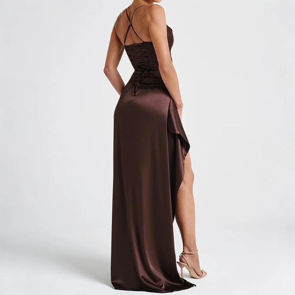 LYRIA Women Dress Elegant Fashion Beautiful Women's Dresses Party Night Dresses Evening New Y2K Sexy Halter Wrap Hip Long Dresses