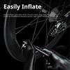 Handheld Tire Inflator Portable Bike Pump for Ride Carry, Double Valves Mini Pump with Metal Body, Grip Texture, Manual 130PSI Support for Bike Care