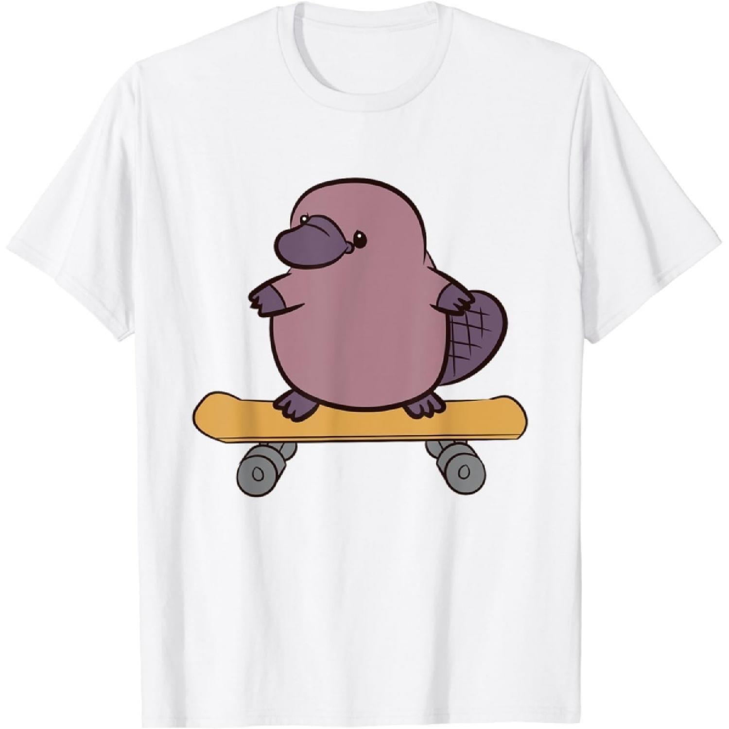 NouTat Platypus Skateboarding Mammal Cute Skater Platypus T-Shirt XXXXXL белый