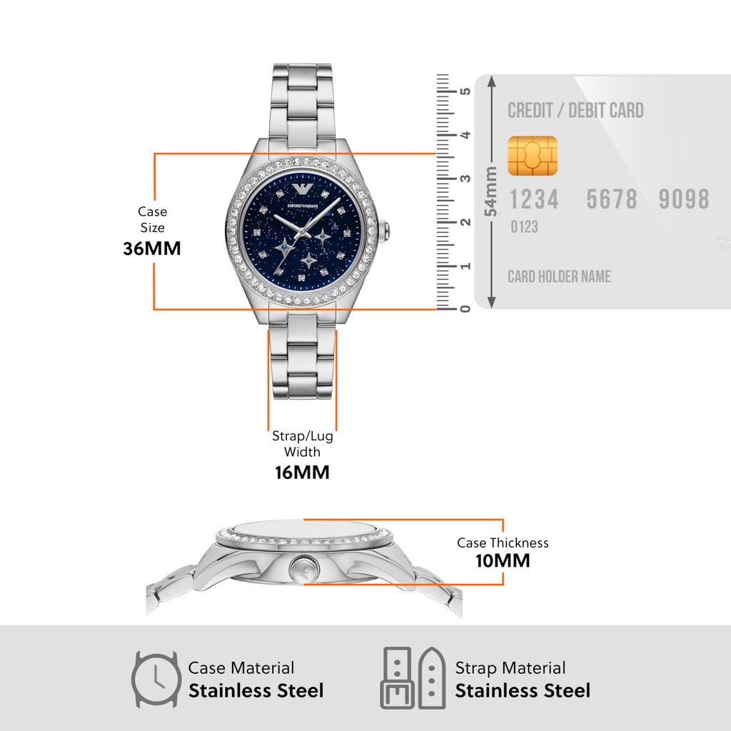 Emporio Armani Watch AR11628 Women's Silver