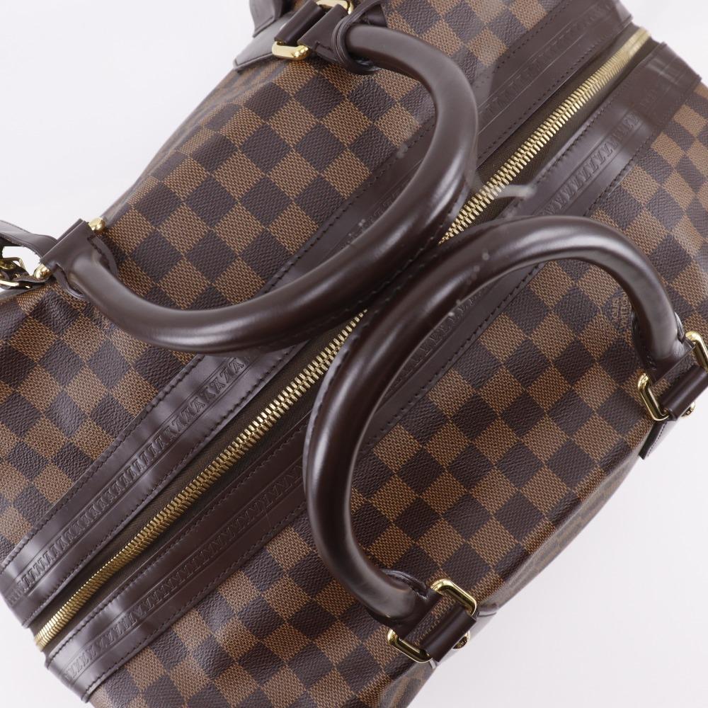 LOUIS VUITTON Vaslav Boston bag N41537 Brown Damier canvas unisex Used