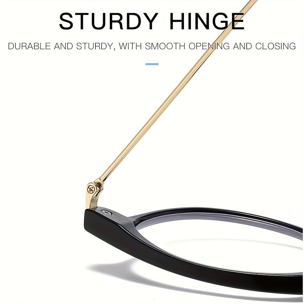 1 Pair New Simple INS Style Metal PC Glasses Frame Unisex Anti Blue Light Color Changing Eyewear