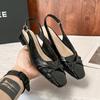 P218-12 thick heel baotou spring and summer 2025 new French small fragrant style with skirt temperament Mary Jane single shoes