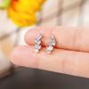 925 Sterling Silver Dainty Fashion Versatile Earrings Female Daily Accessories Geometric Zirconia Ear Studs Jewelry for Women
