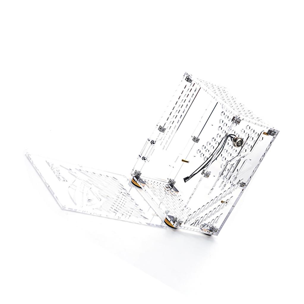 Tragbares kleines Computergehäuse Plexiglasschale Kompaktes PC-Gehäuse Desktop-PC-Gehäuse Mini-ITX-Mainboard FLEX-Netzteil