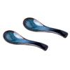 2Pcs Mini Porcelain Spoons Rustproof Smooth for Soup Dessert Coffee Home Eating Spoons Household Spoon