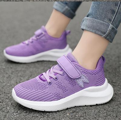 Mode Frühling Kinder Strick Tennisschuhe Kinder Bequeme Weiche Sneaker Mädchen Mode Atmungsaktiver Laufschuh Lässige Sportschuhe GRÖSSE 39