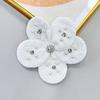Black And White Two-Color Five-Petaled Flower Bead Cloth Sticker Clothing Corsage Shoes And Hats Headgear Accessories