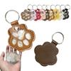 Pet Hair Keepsake Keychain Dog Cat Paw Shape Hair Storage Pendant Keychain Memorial Collection Keychain with Keyring Pet Memorial Gift for Bag Purse