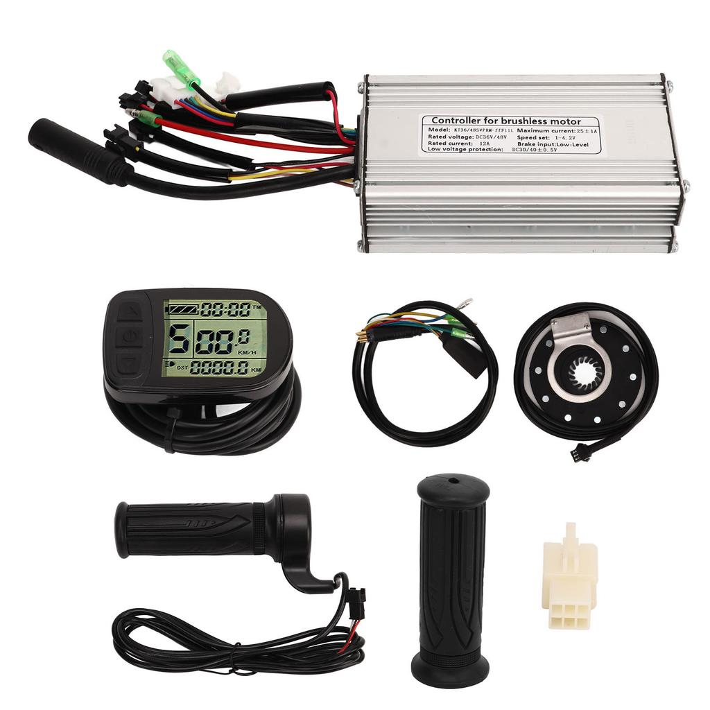 Bürstenloser Motor-Controller-Kit mit LCD-Panel, Fahrrad-Lithiumbatterie-Umrüstsatz für 500 W 750 W