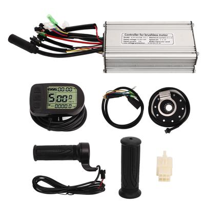 ערכת בקר מנוע ללא מברשות עם פאנל LCD ערכת המרה לאופניים סוללת ליתיום עבור 500W 750W