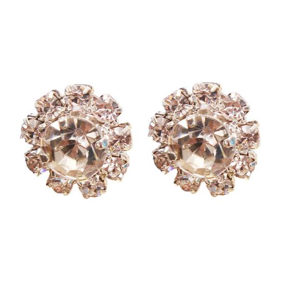 Women'S Fashion Shining Diamond Flower Charm Stud Earrings Earrings