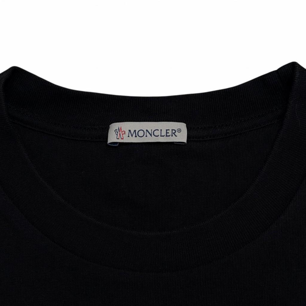 Used MONCLERShort Sleeve T-shirt Black Mens