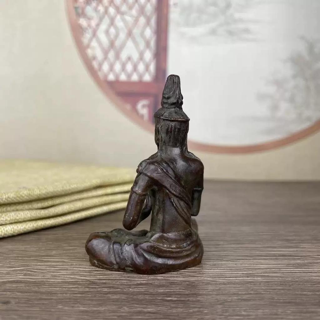 Buddha statue Dainichi Nyorai in the year of the sheep or Made of brass 71 x width 47 small Buddhist Protection from guardian deity of the twelve