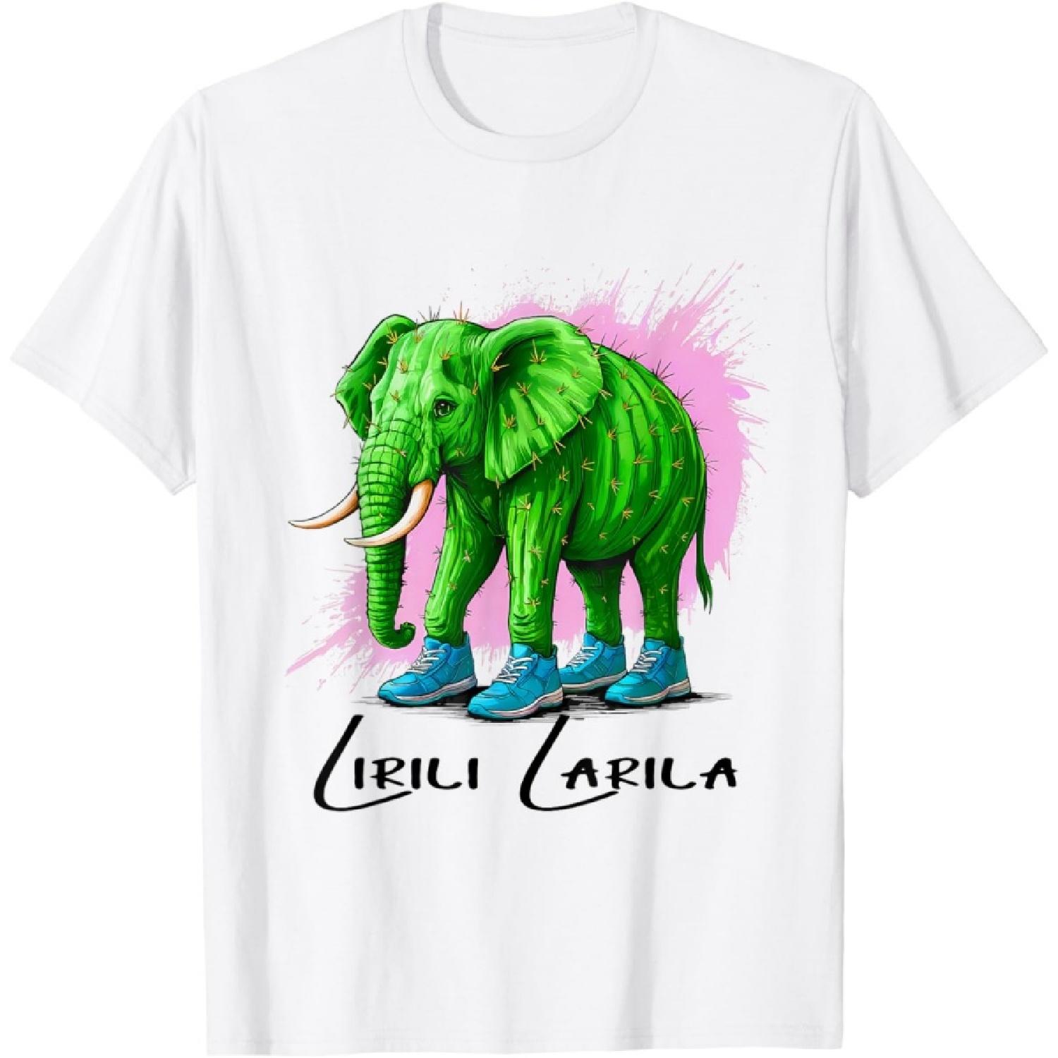 Lirili Larila Забавный итальянский кактус Мем Слон Футболка(1) S