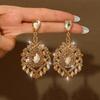 European and American Design with Super Sparkling Multi-color Droplet Shaped Elegant Retro Earrings and Earrings