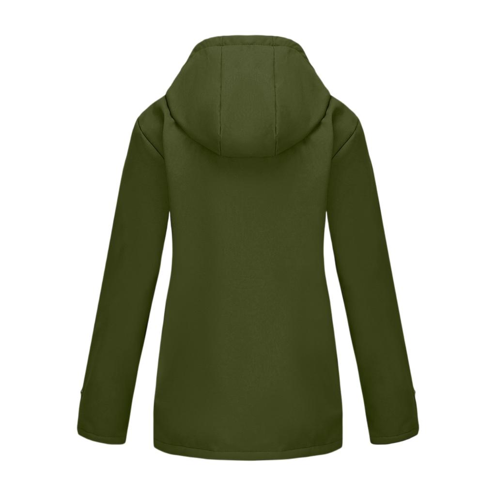 Womens Raincoats With Hood Lightweight Outdoor Hooded Waterproof Windbreaker Solid Trench Coat Jacket Plus Size