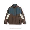 Trendy Brand American Retro Contrasting Color Stitching Stand-up Collar Jacket for Men and Women Autumn New Loose Trendy Couple Casual Jacket