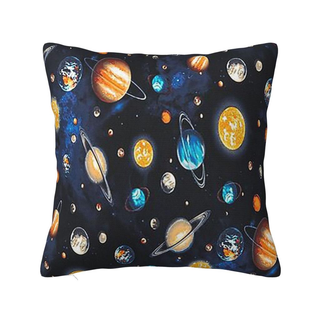 Solar System Space Planets Universe Square Pillowcase Cushion Cover Pillow Case Throw Pillow Cover for Home Sofa Living Room
