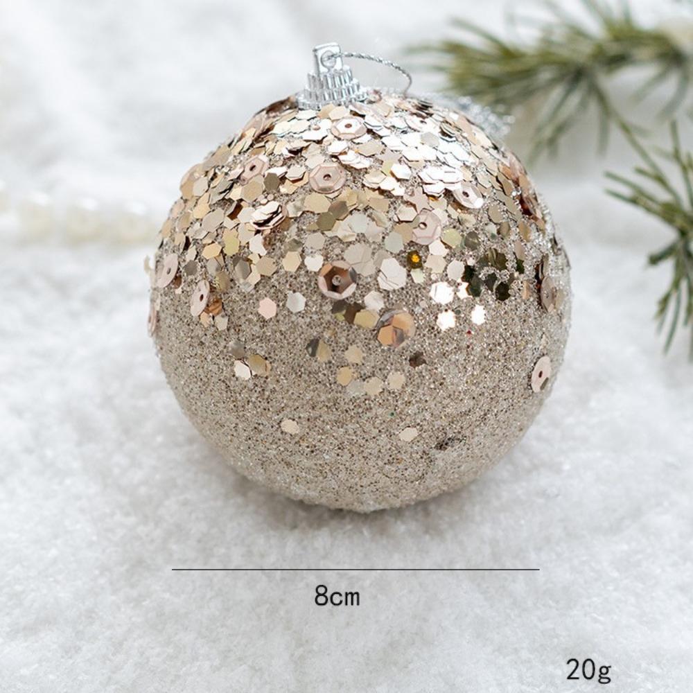 

8cm Christmas Decor Foams Christmas Tree Pendant Christmas Tree Balls Christmas Party Supplies A