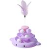 Interactive Cat Toy 3 Level Tower Turntable Ball Track Toy with 3pcs Ball