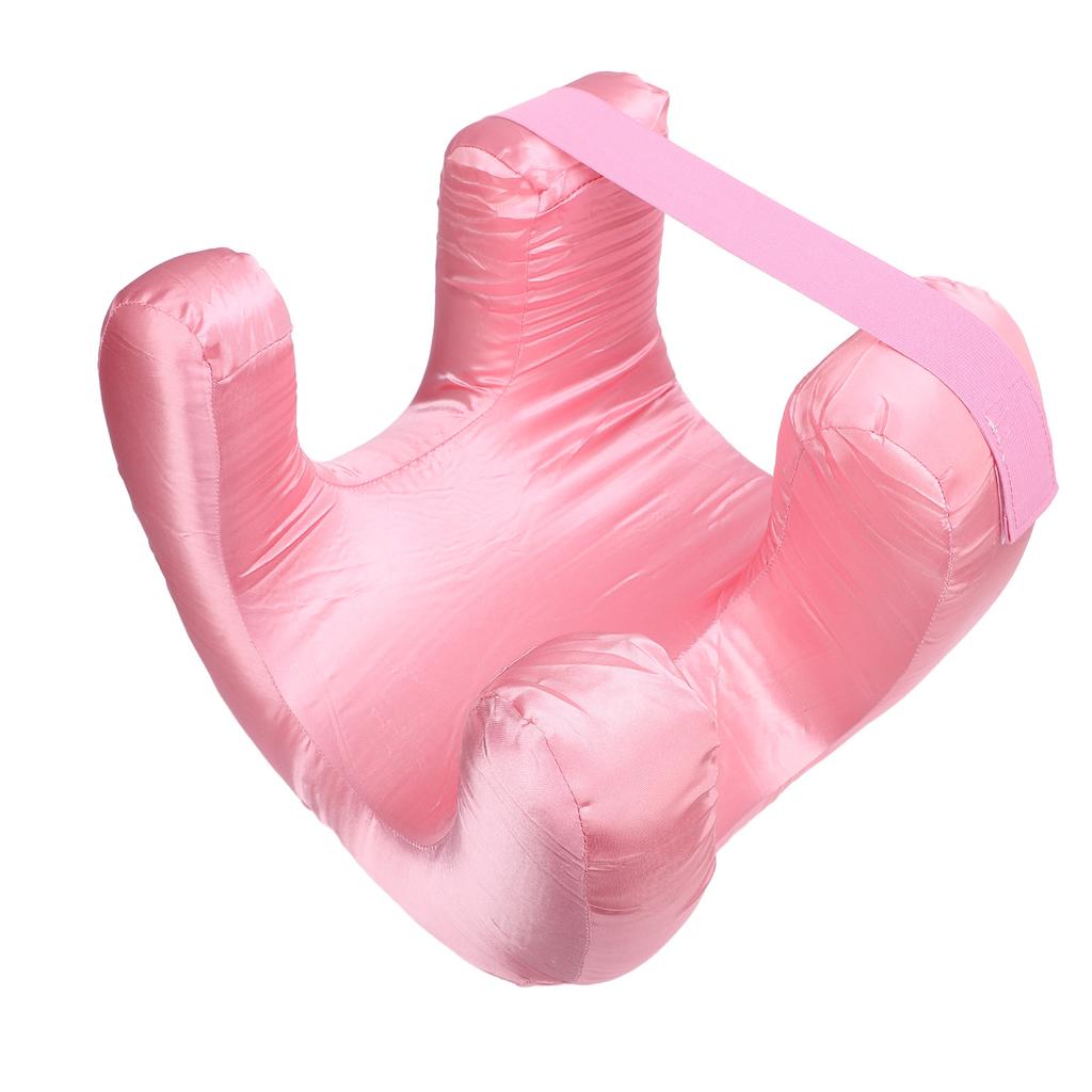 Face Pillow Silk Fabric Memory Foam Soft Cushioning Ergonomic Beauty Pillow for Back Sleep Roseate