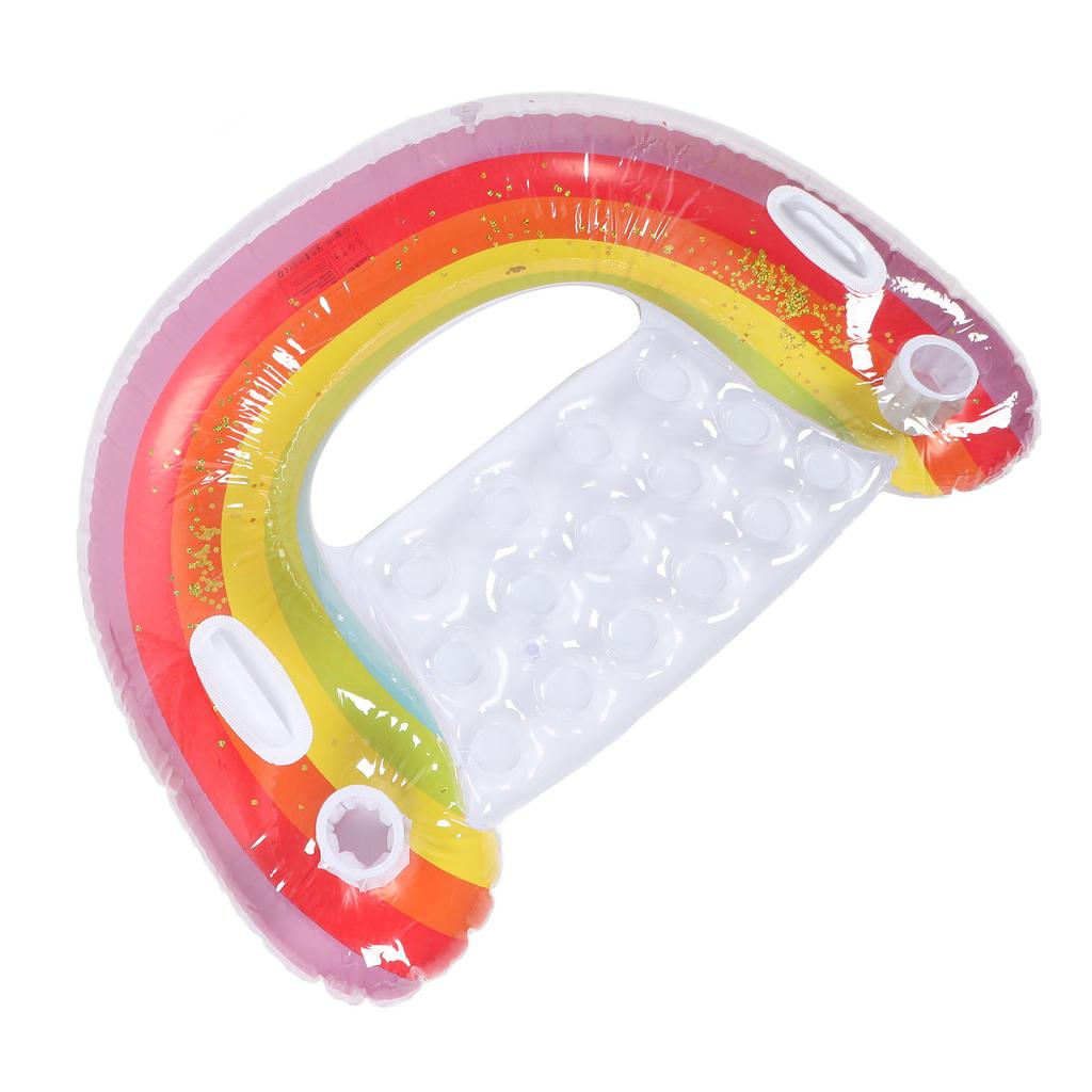 Rainbow Inflatable Chair U Seat Inflatable Single Person Swimming Pool Floating Raft Lounger S