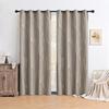 1PC Full Blackout Hot Stamping Wave Pattern Perforated Curtain, Suitable for Hotel Bedrooms and Living Rooms