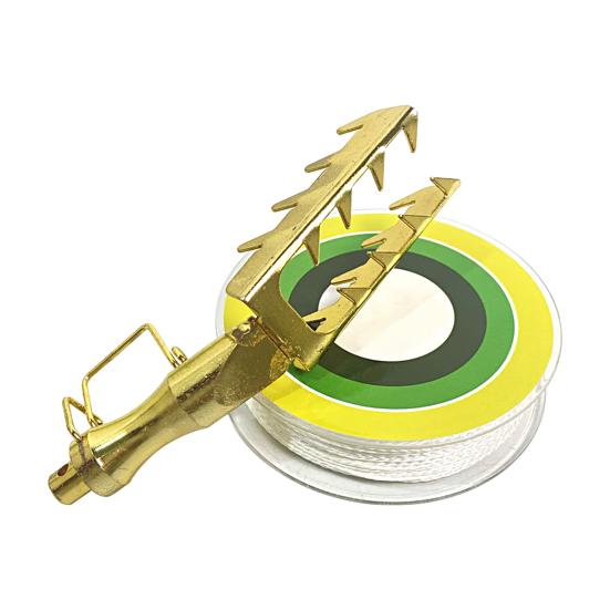 

1 Set Fishing Lure Retriever High Stability Sawtooth Design Reusable Wear-resistant Ultra-Light Rescue Bait Stainless-Steel Rescue Lure Seeker Bait золотистый