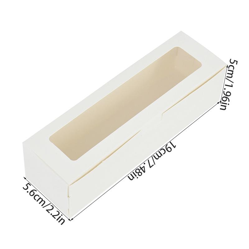 10/20Pcs Macaron Box with Clear Window Kraft Paper Cookie Candy Dessert Cake Box Wedding Birthday Party Christmas Gift Packaging