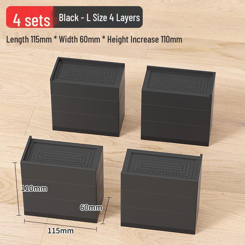 Non-Slip Furniture Heightening Pads for Table, Sofa, Coffee Table, TV Cabinet - Shockproof Leg Risers