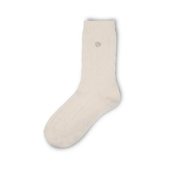 Cable Knit Socks Ivory OZAYFA308I