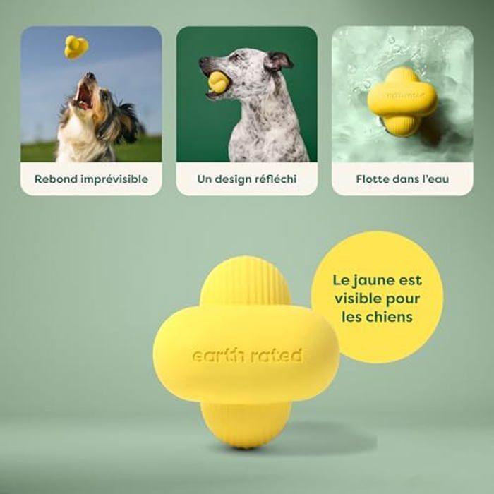 Interaktives Apportierspielzeug – UMWELTFREUNDLICH – Hundeball – Gummi – Schwimmend – Mittelgroß