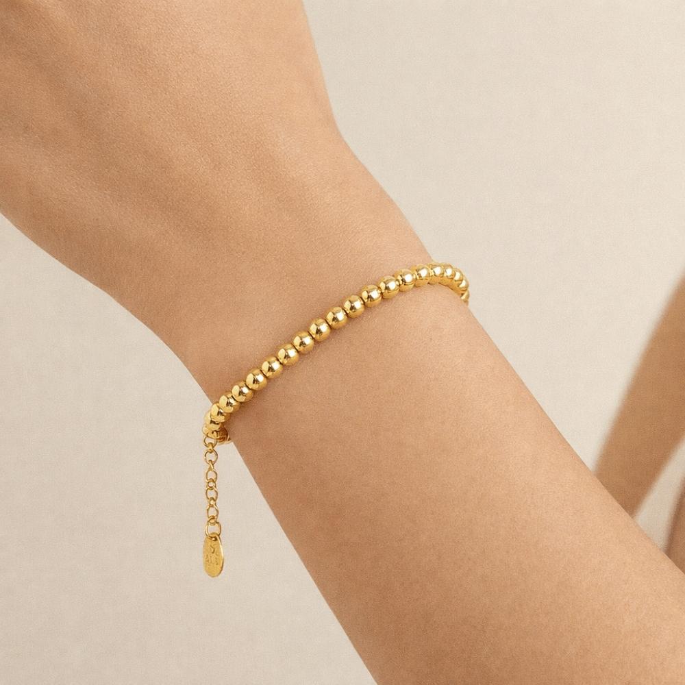 Titanium Steel Bead Bracelet Oriental Charm Golden Hand Chain Exquisite Gold-plated Necklace  Daily