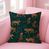 Bohemian Vintage Tiger Cushion Cover Natural Linen Organic Fabric DoubleSided Printing Sofa Home Decor Gift Pillow Case