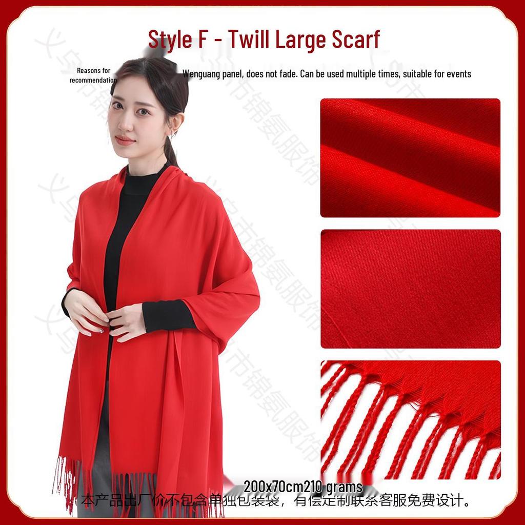 Bufanda Roja China Personalizada con Bordado de Logo para Eventos Corporativos, Bodas y Celebraciones