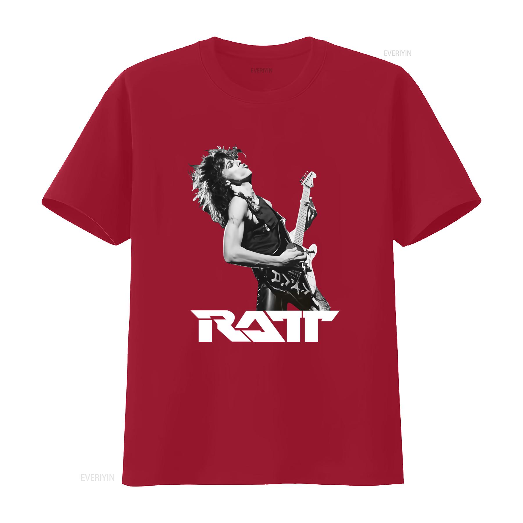

Ratt Band California 1984 Rock Guitarist T shirt 7FV0 vintage Washed Breathable Casual streetwear Top For Everyday Wear Soft S