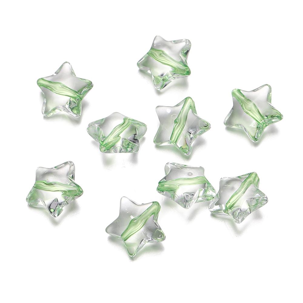

20/50pcs Star Acrylic Dyed Core Beads Loose Spacer Beads for DIY Handmade Bracelet Necklace Jewelry Making Accessories 20pcs