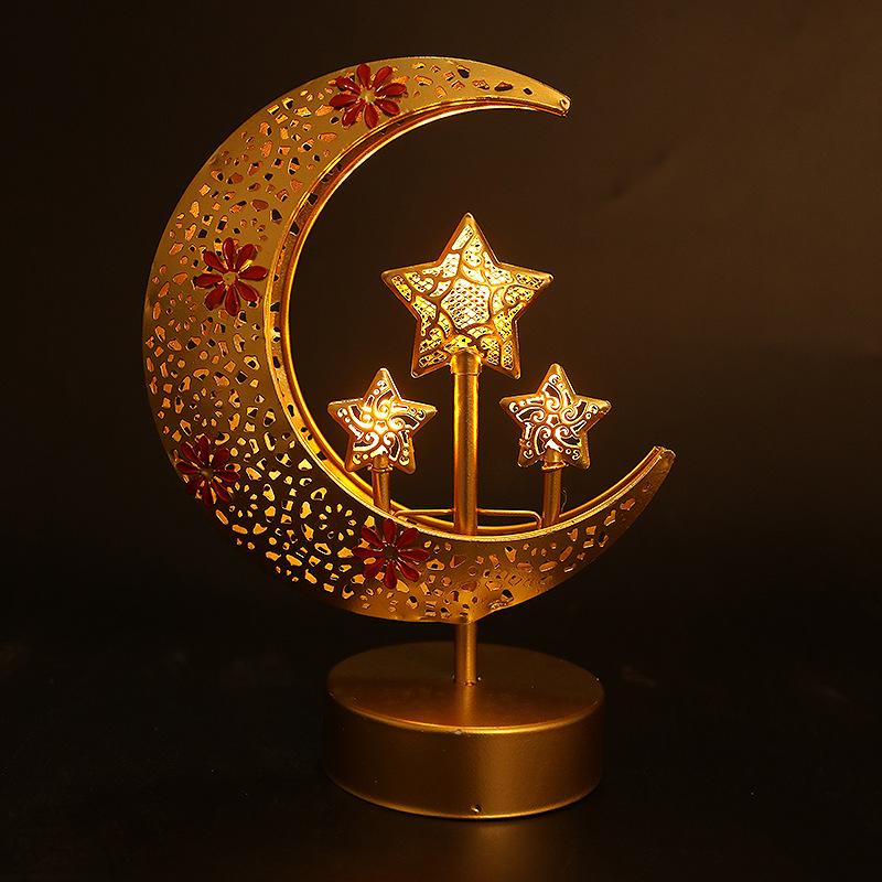 

Wrought Iron LED Moon & Star Festival Lights - Decorative Night Lights & Ornaments.