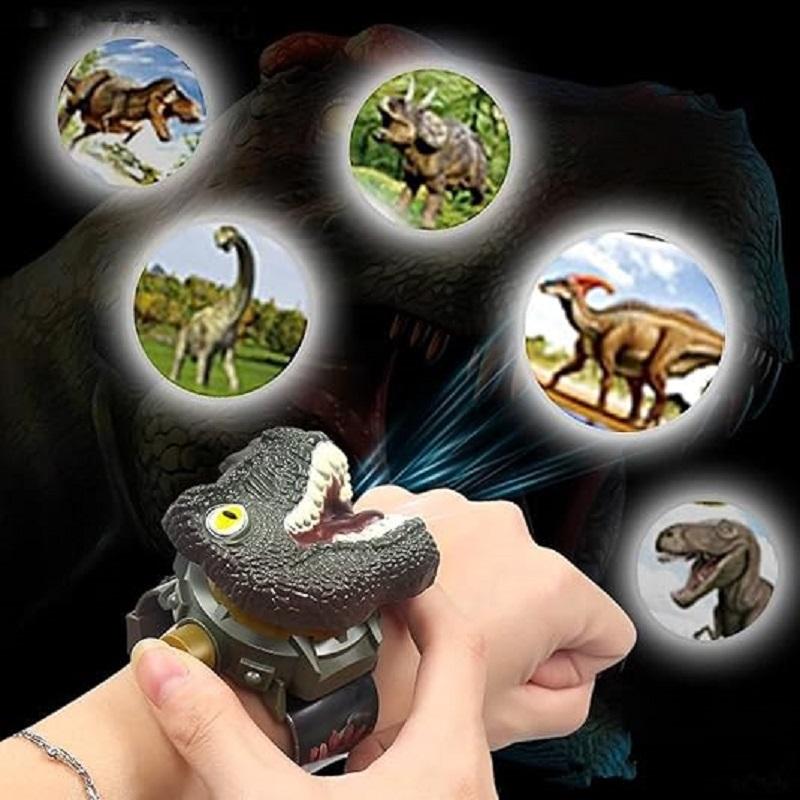 Kids Boys Dinosaur Projection Watch Toys For Children Fun Luminous Toy Watches Digital Screen 3D Cartoon Patterns Birthday Gift