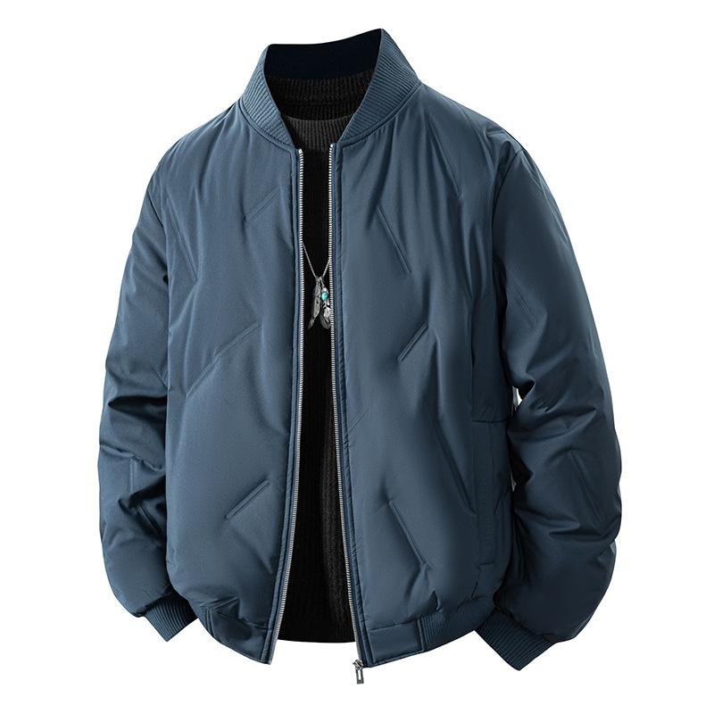 Men's Plus Size Fashionable Baseball Collar Jacket Fashionable Warm Down Jacket for Men