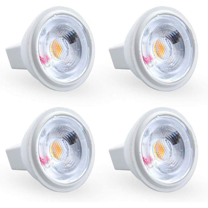Ampoule LED MR11 - AIMOONSA - MR11 GU4 - 3W (équiv. 35W) - 6000K Blanc froid - Lot 4